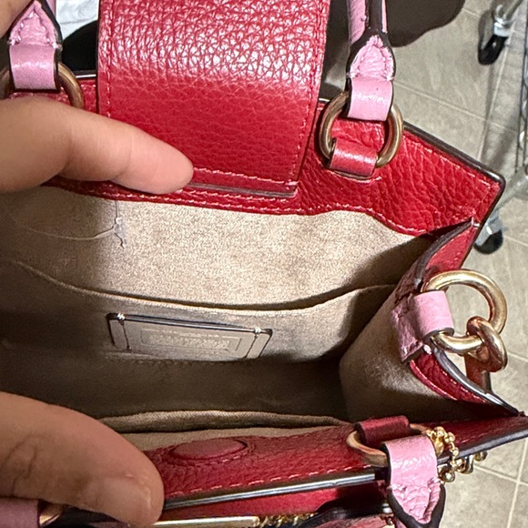 Coach pepper crossbody Red, Pink, and White Mini Bag - Picture 3 of 4